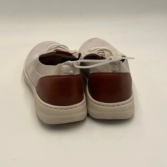 Born Marius Cream and Brown Sneakers with Breathable Fabric - Picture 3 of 8
